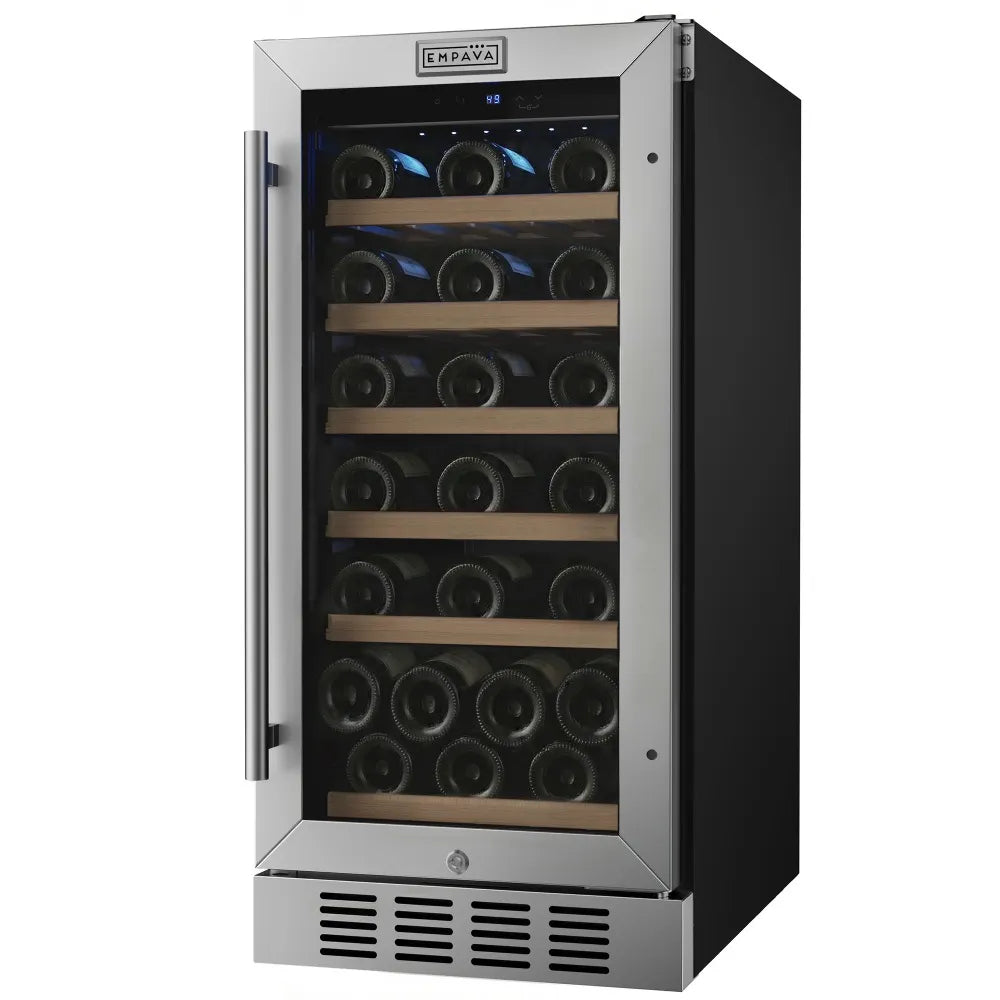 Empava 15 Inch Wine Cooler Wine Fridge 31 Bottles