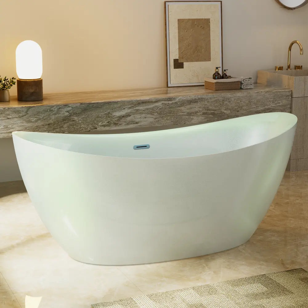 67" Freestanding Soaking Tub with Center Drain