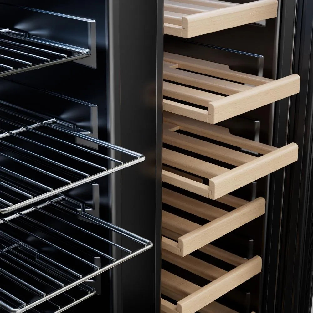 Empava 24 inch Dual Zone Wine and Beer Fridge Beverage Cooler