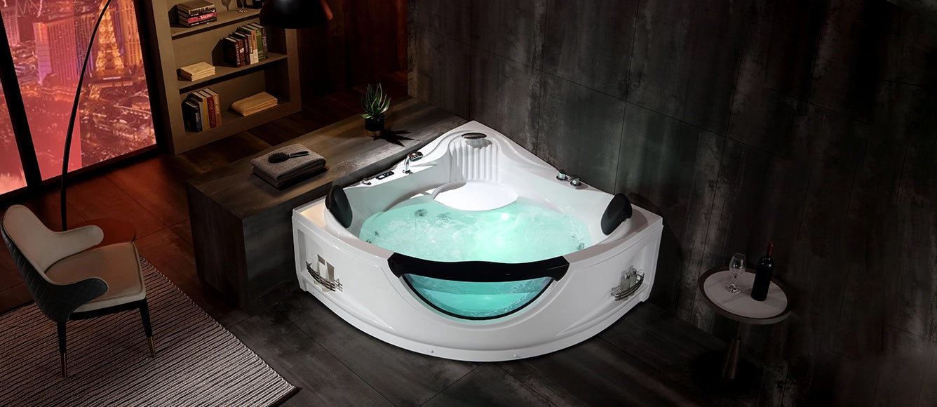 corner whirlpool tub