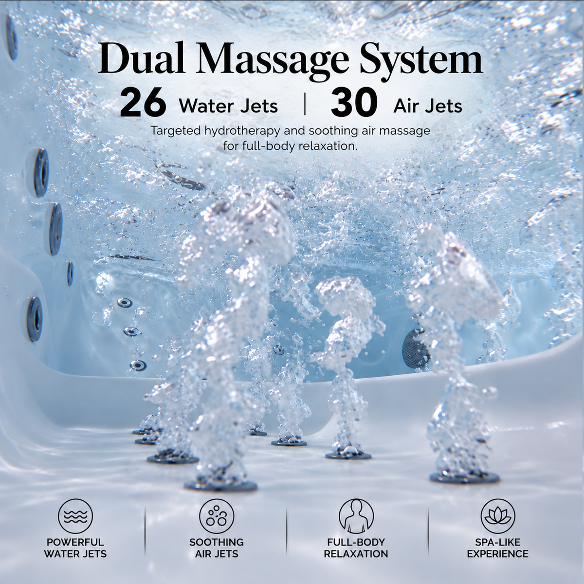 Baignoire LED de 71 pouces à alcôve et massage pour 2 personnes avec réchauffeur intégré et vidange à gauche