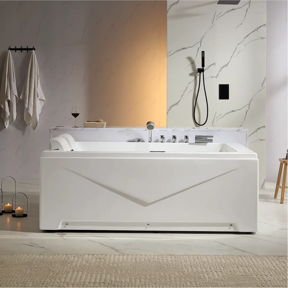 EMPV-71JT618L-71"-Alcove-LED-Whirlpool-Bathtub-with-Left-Drain-2-Person-Bathtub-Front-View