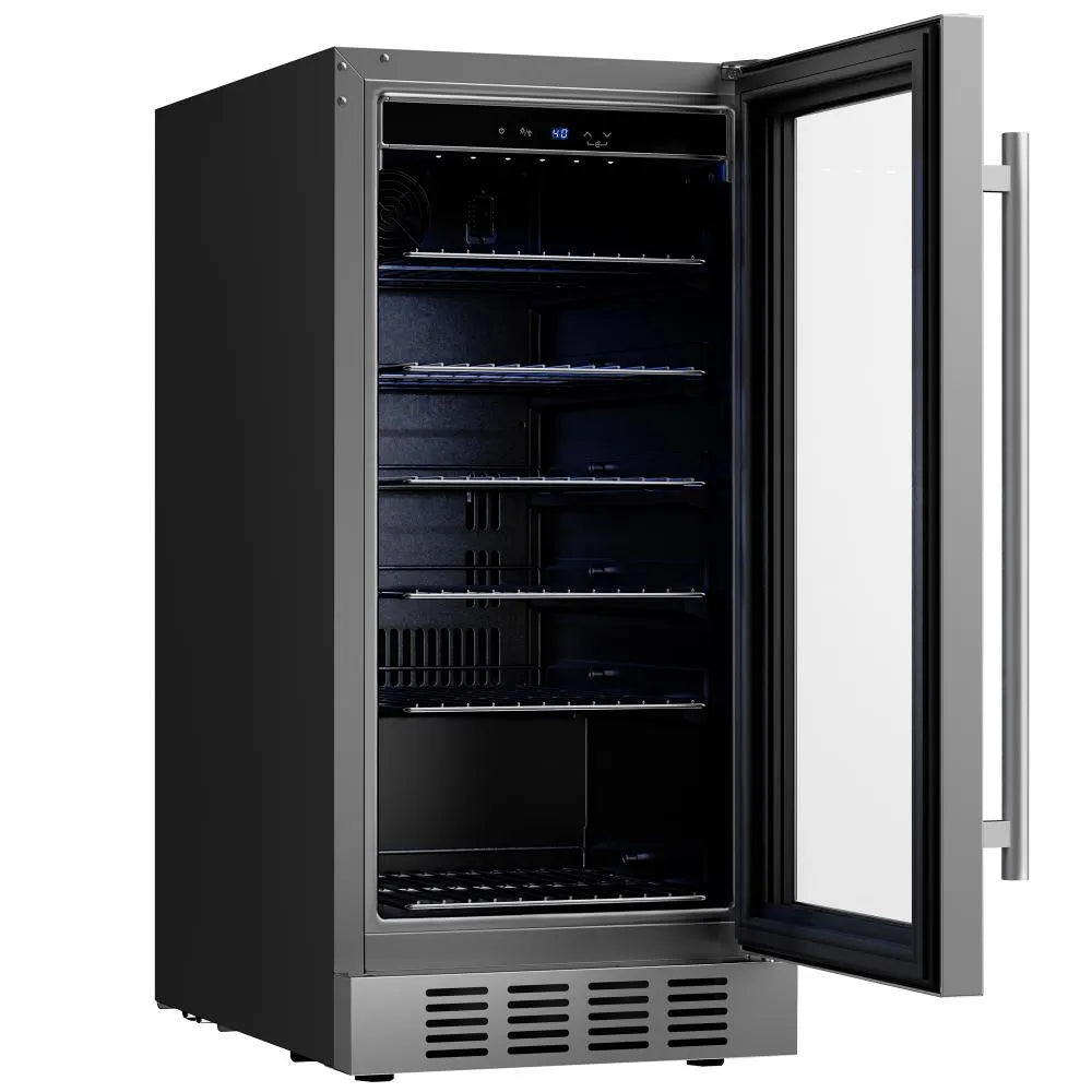 Empava 15 Inch Beverage Refrigerator with Glass Door 80 Cans