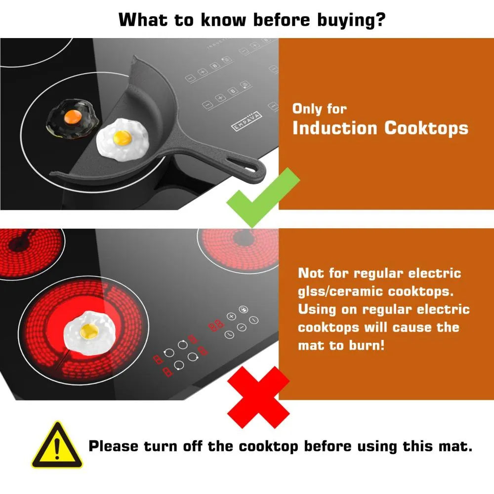 Empava 36 inch Induction cooktop Burner cover ( Black )