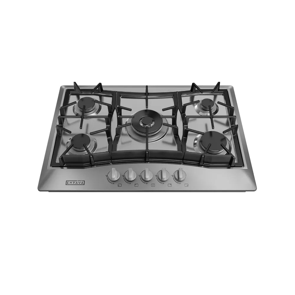EMPV-30GC21-GX stainless steel gas stove cooktop front view