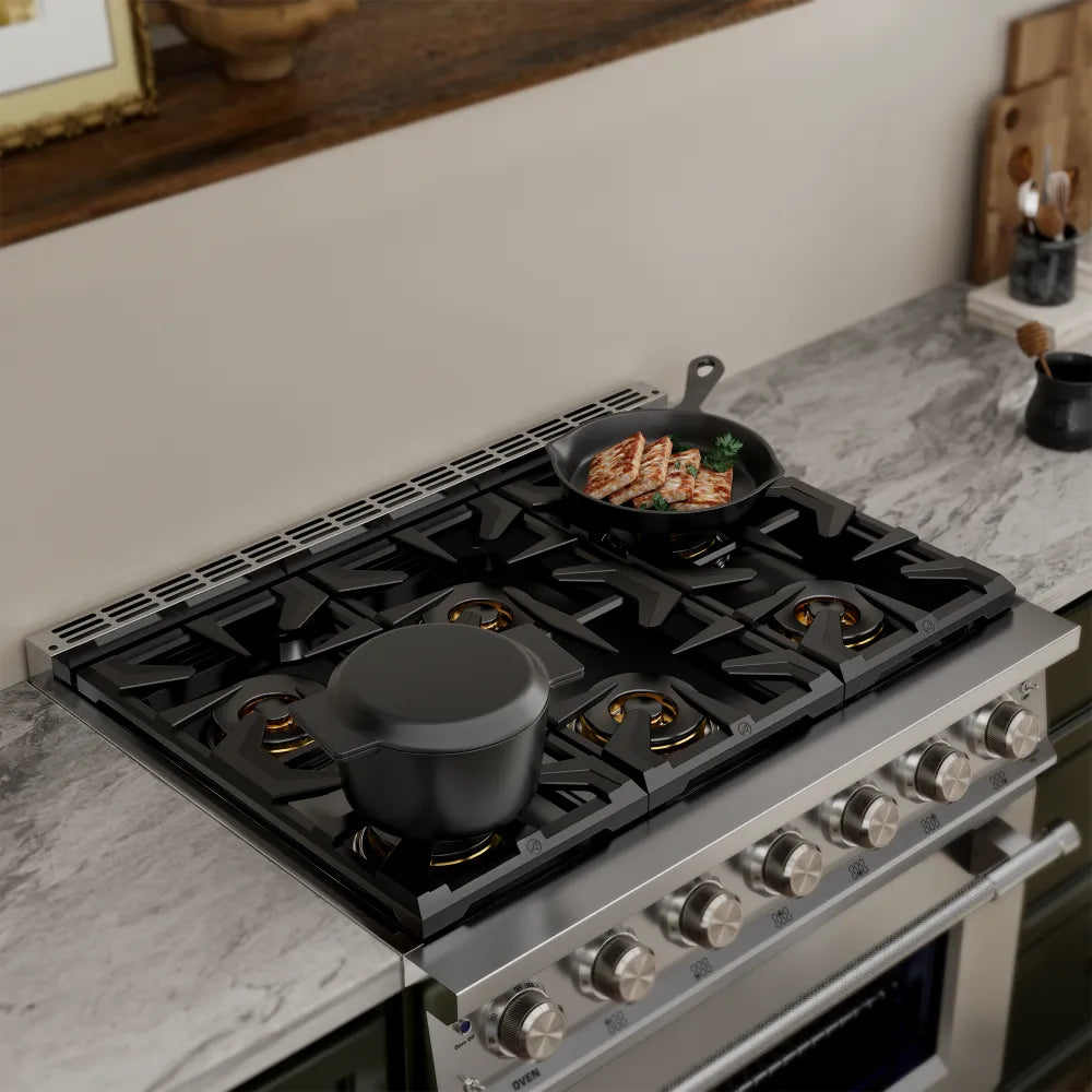 Empava 36 inch 6 burners Convection Oven Slide-In Natural Gas Range