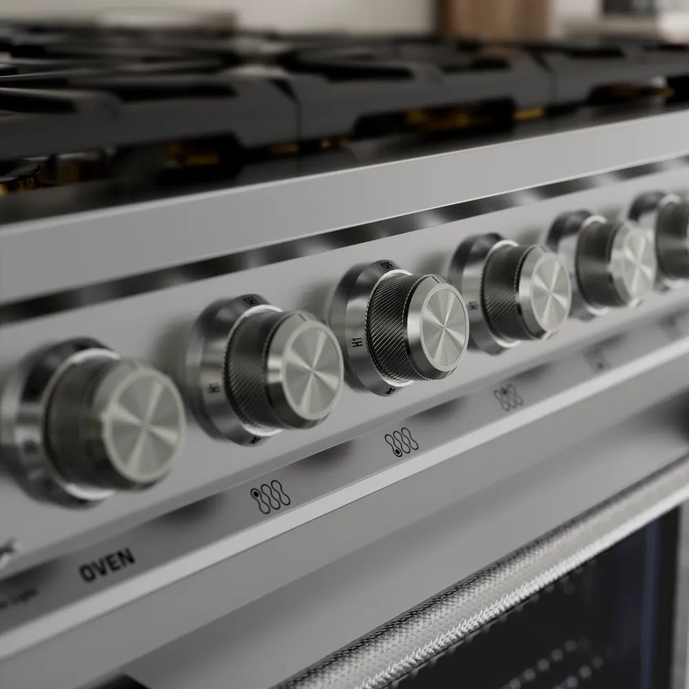 Empava 36 inch 6 burners Convection Oven Slide-In Natural Gas Range