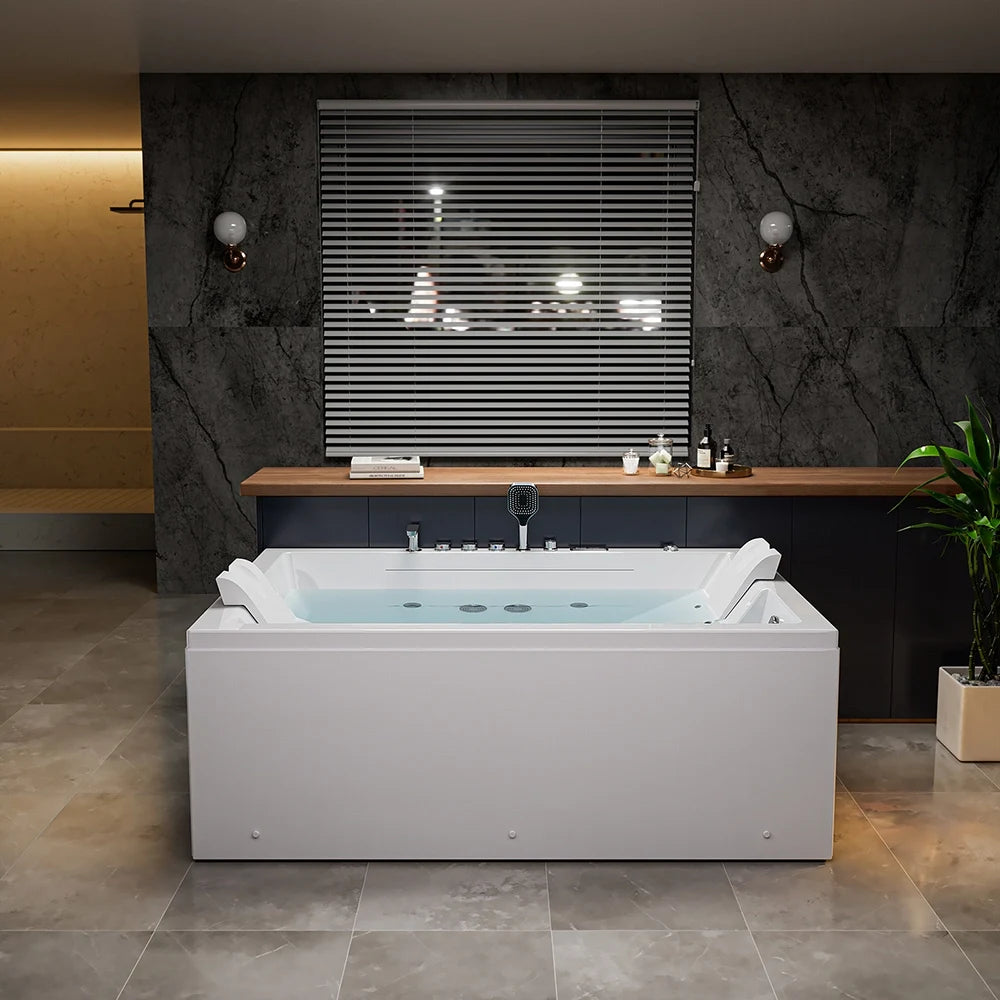 2 Person Whirlpool Bathtub | Empava 71PRO02