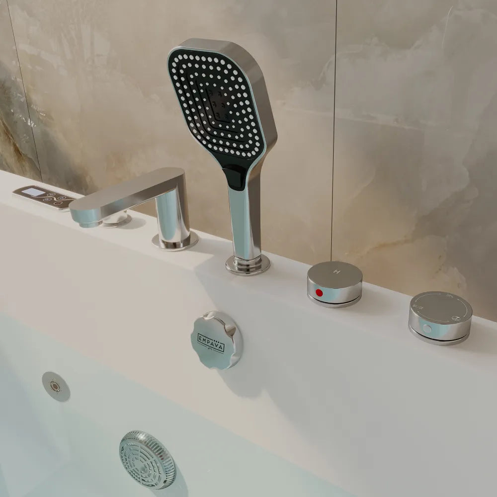 EMPV-71PRO05 massage bathtub with revi-skin therapy with faucet and handshower