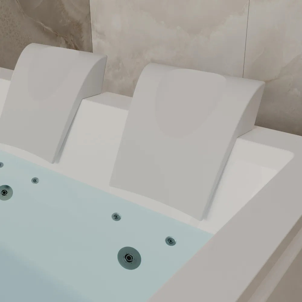 EMPV-71PRO05 massage bathtub with revi-skin therapy with removable headrests