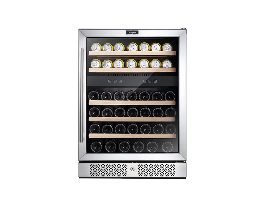 Empava 24 Inch Fridge Dual Zone Wine & Beverage Cooler