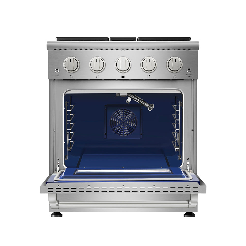 Empava 30 Inch Freestanding Range Gas Cooktop And Oven 30GR03 front inside view