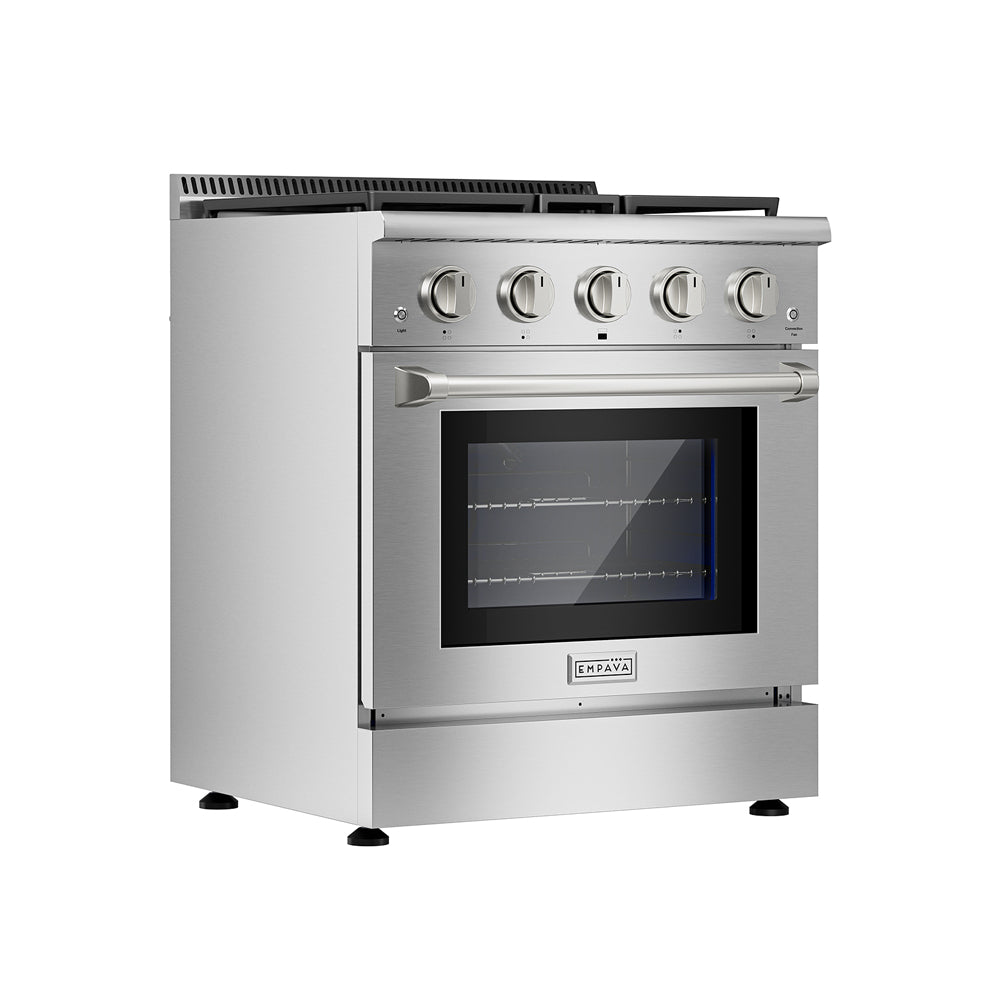Empava 30 Inch Freestanding Range Gas Cooktop And Oven 30GR03 left side view