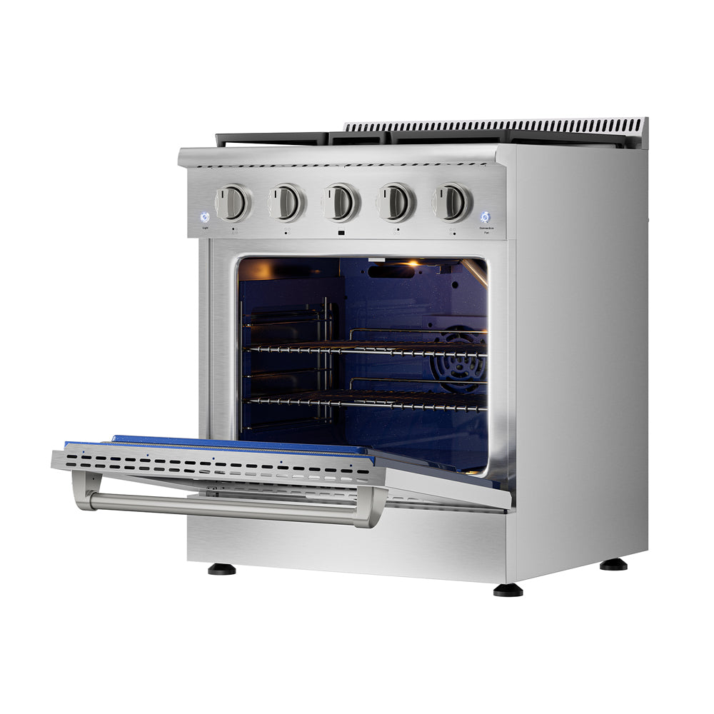 Empava 30 Inch Freestanding Range Gas Cooktop And Oven 30GR03 right inside view