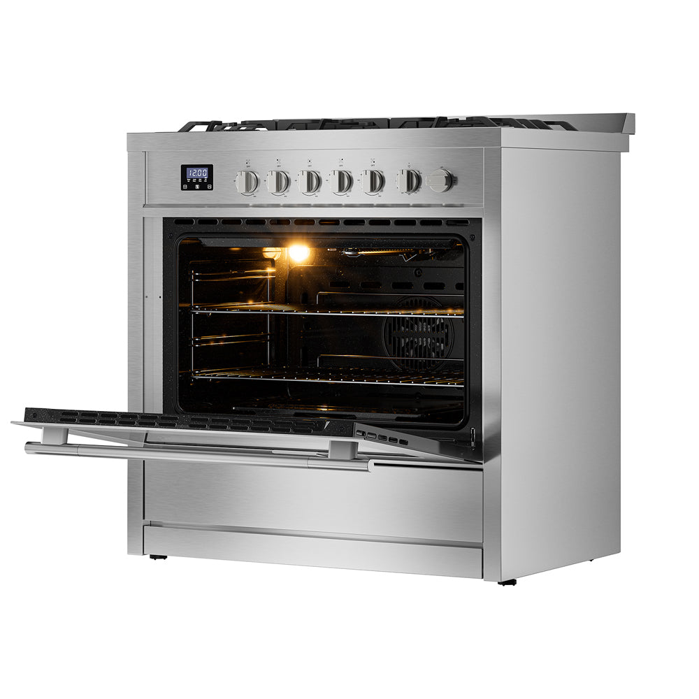 Empava 36 Inch Freestanding Range Gas Cooktop And Oven 36GR12 right inside view