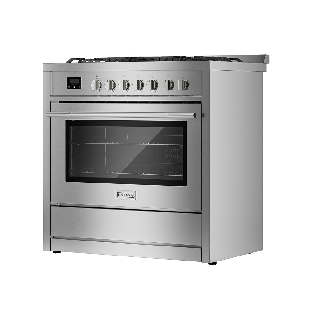 Empava 36 Inch Freestanding Range Gas Cooktop And Oven 36GR12 right side view