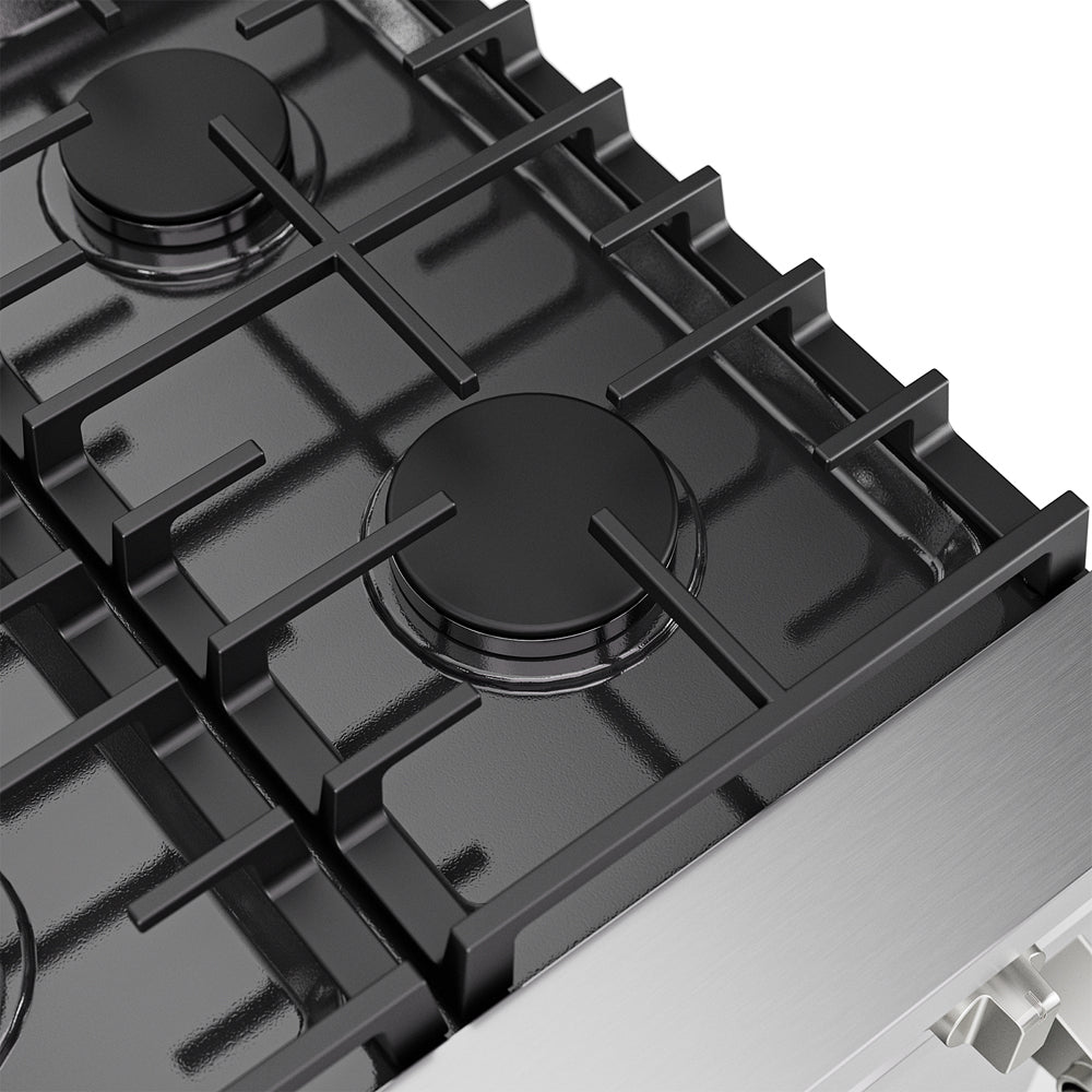 Empava 36 inch Pro Style Slide in Single Oven Gas Range 36gr11 cooktop detail