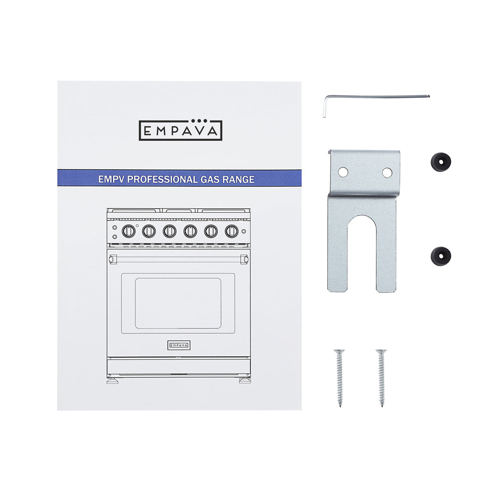 Empava 36 inch Pro Style Slide in Single Oven Gas Range 36gr11 manual