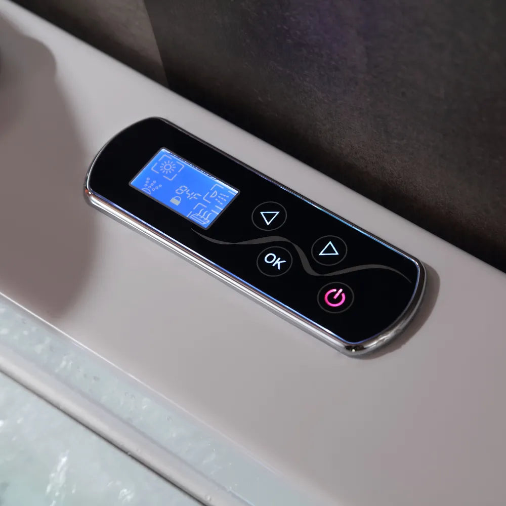 whirlpool bath tub with left drain dual massage Empava-67JT351LED with inline heater