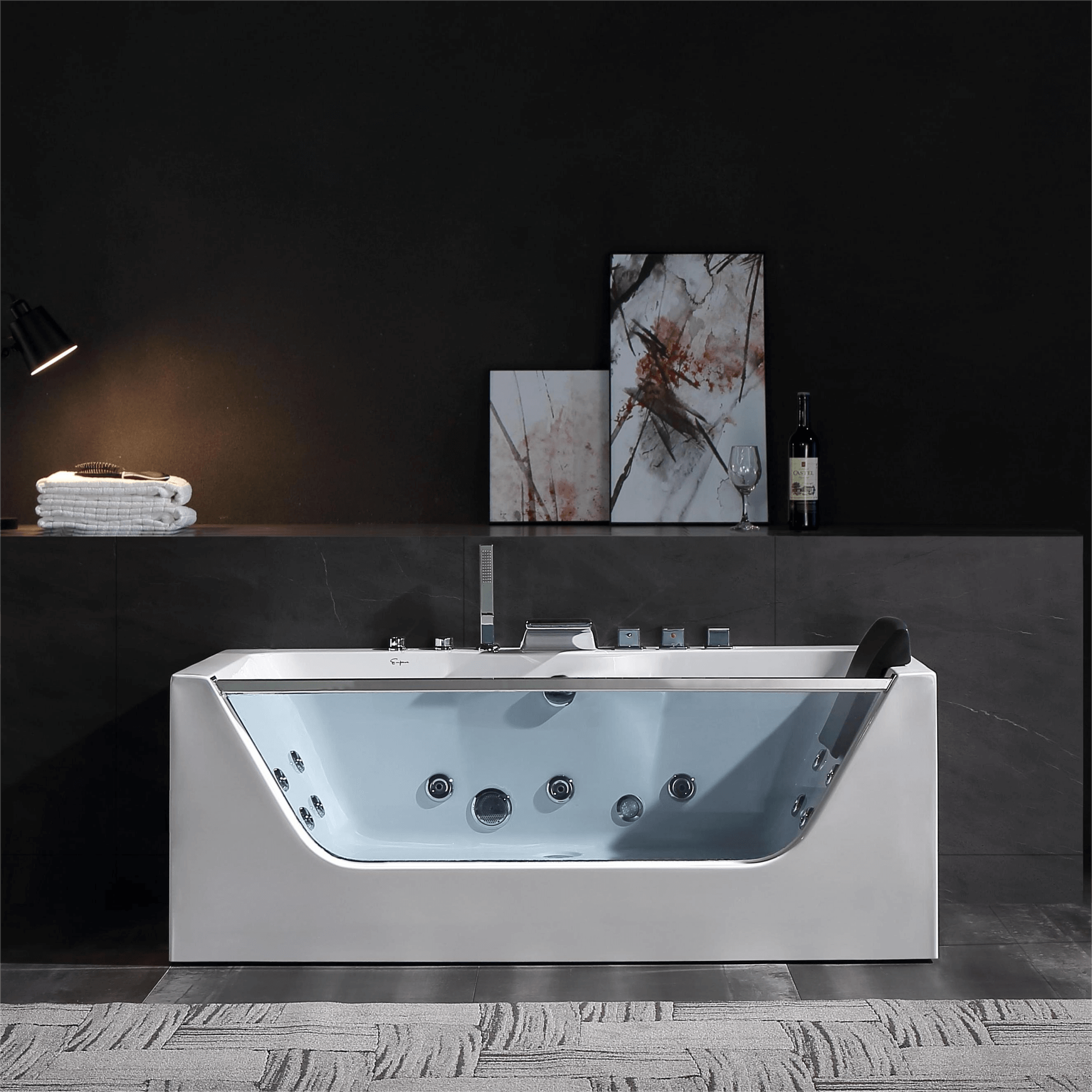 Luxurious Escape: Modern Jetted Tub with Light | Empava