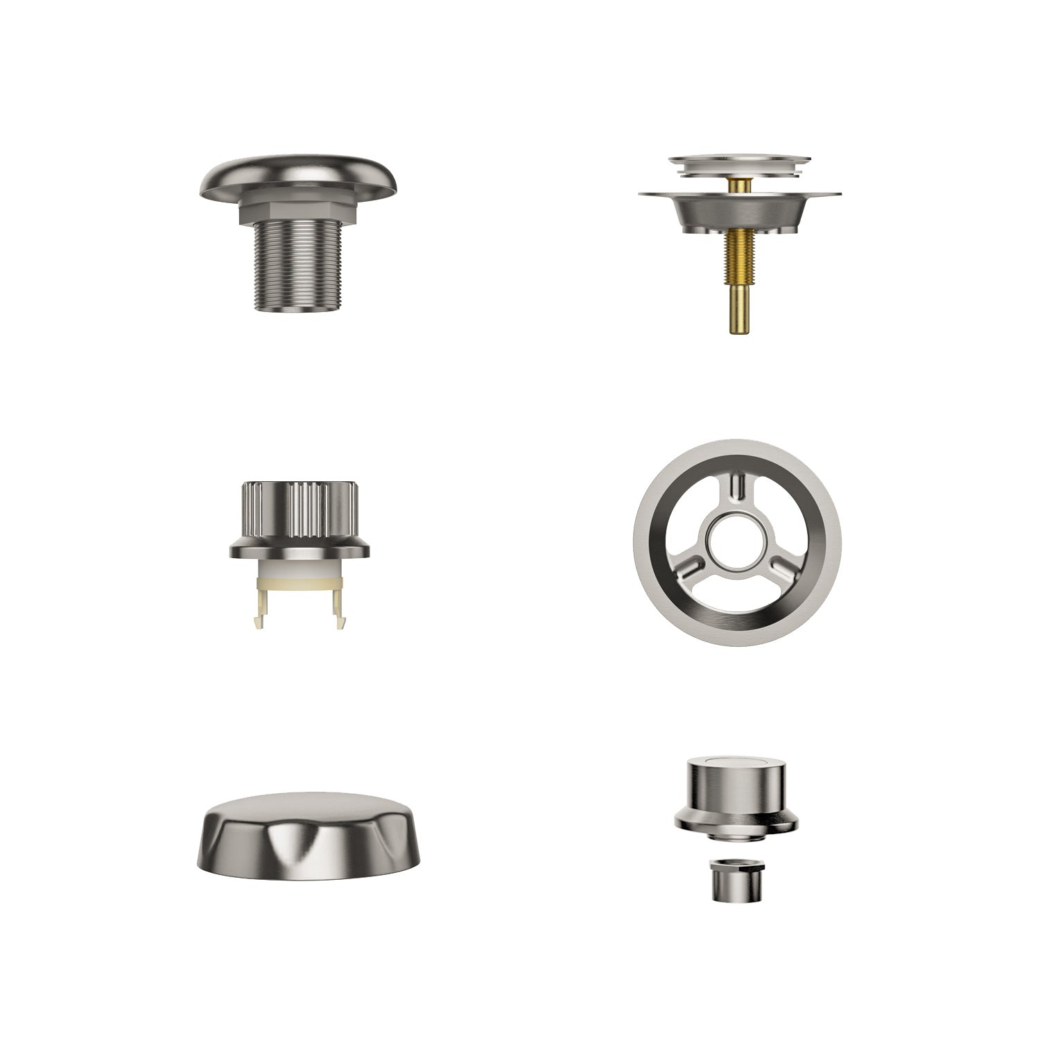 Bathtub Faucet Fixtures For EMPV-72JT367LED 2-Person Whirlpool Tub Brushed Nickel Fixture-5