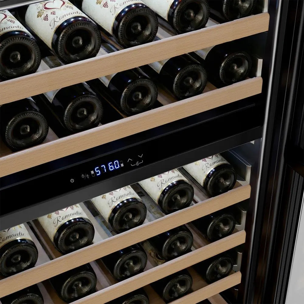 Empava Enfriador de vino de doble zona de 24 pulgadas Refrigerador de vino