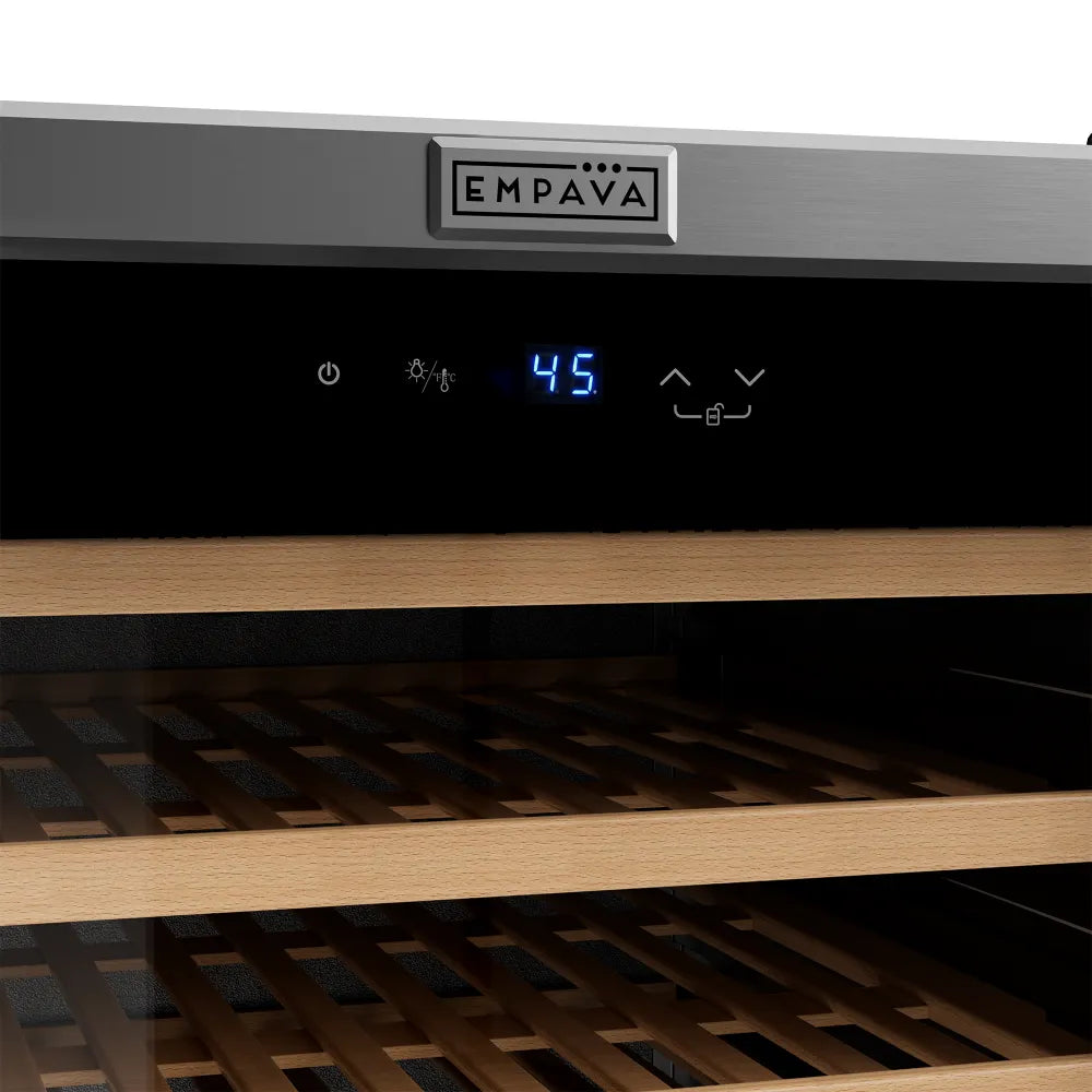 Empava Enfriador de vino de 24 pulgadas Refrigerador de vino de 53 pulgadas de alto