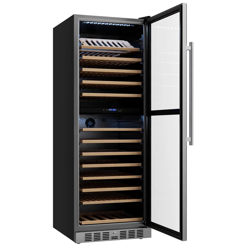 Empava 24 inch Dual Zone Wine Cooler 67 inch Tall Wine Refrigerator