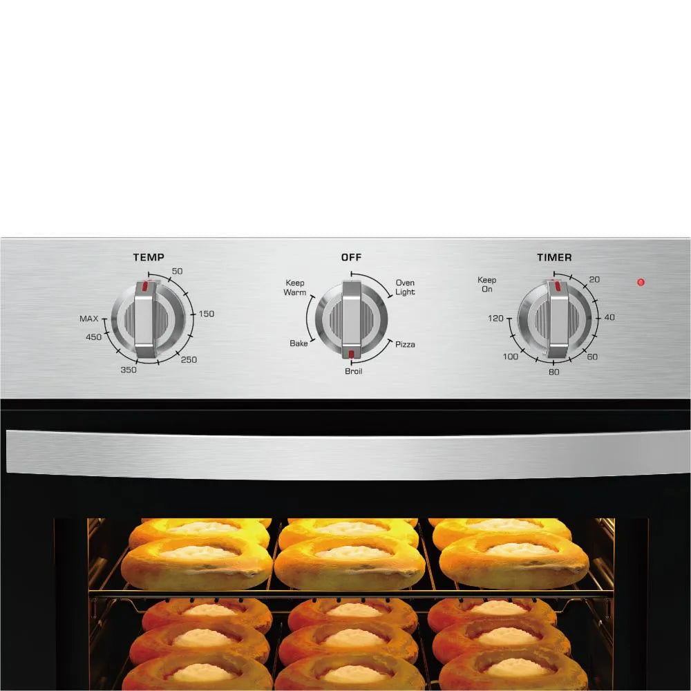 Empava 24 inch Single Electric Wall Oven with 2 Racks