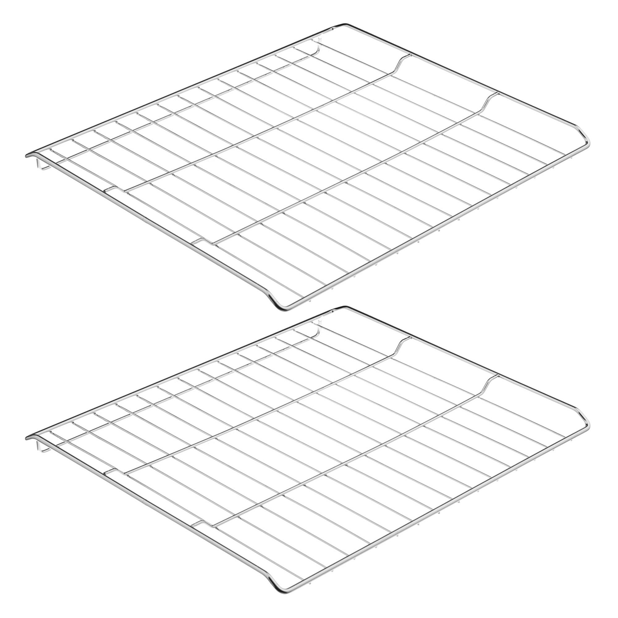 Two Empava 24 Inch Wall Oven Racks placed side by side on a white background. The racks are rectangular in shape with evenly spaced parallel lines forming the grid, designed for cooling baked goods or other items.