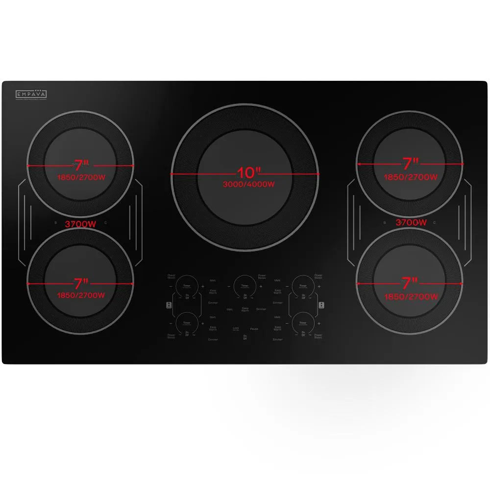 Table de cuisson à induction électrique encastrable Empava de 36 pouces