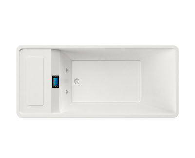 Empava 79CLF02 cold plunge tub top view with digital control panel
