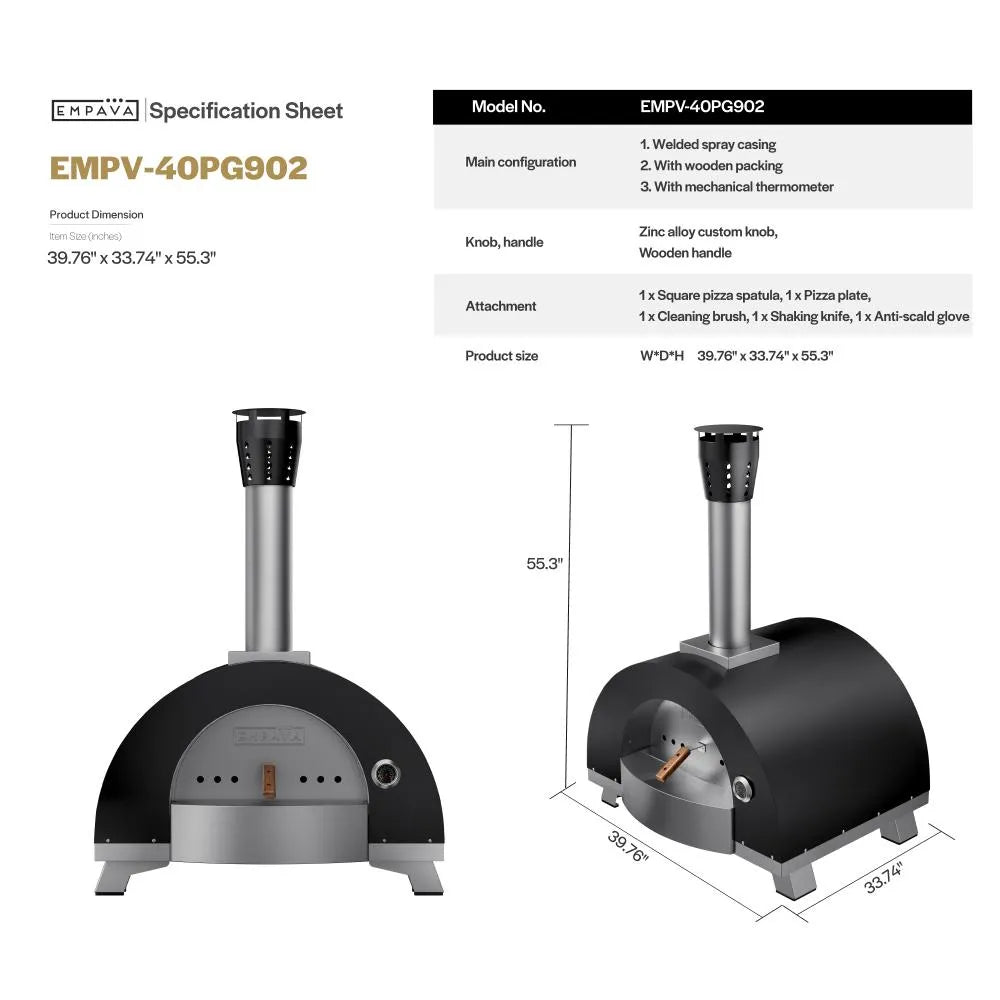 Empava Outdoor Wood Fired Pizza Oven