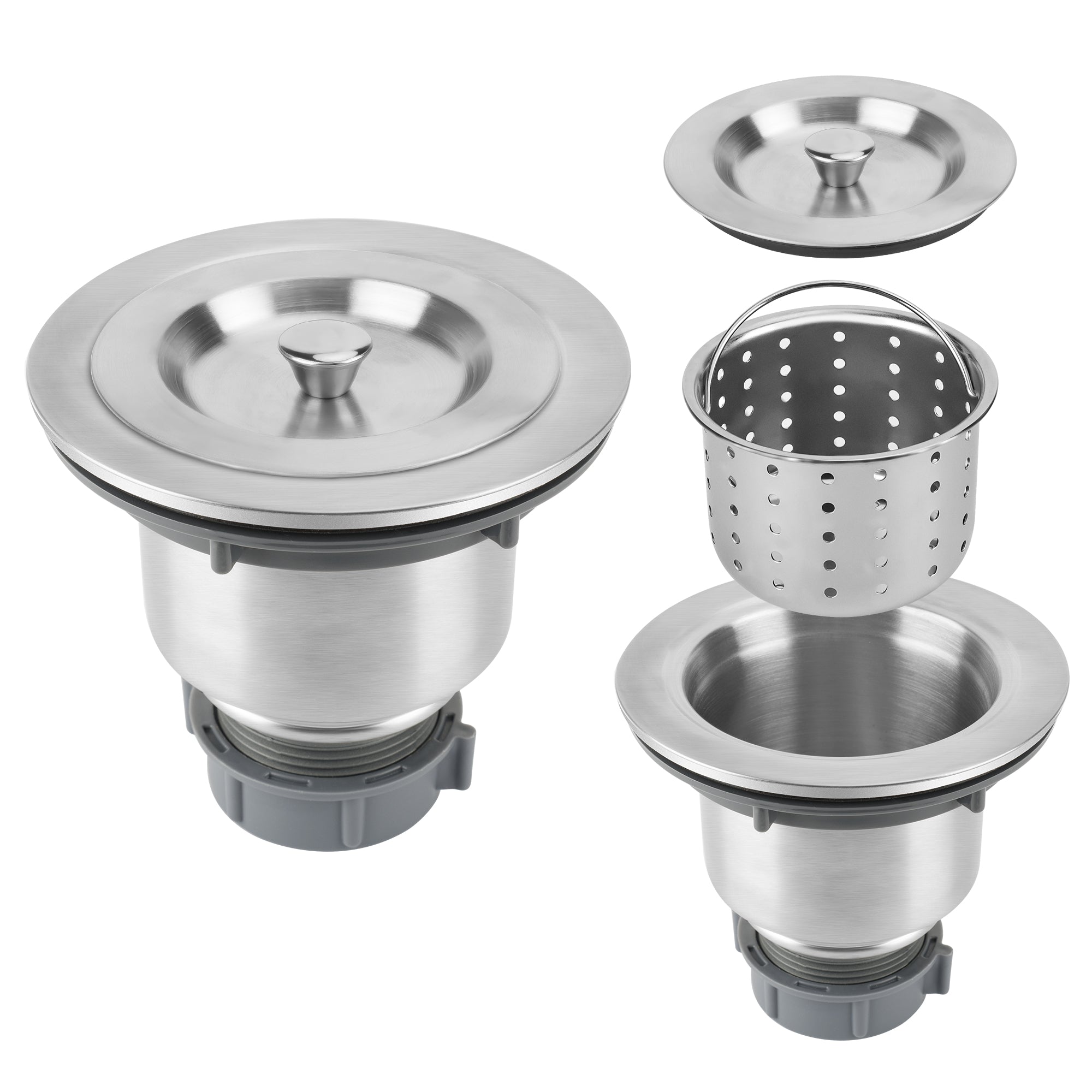 Empava 3.5 inch Stainless Steel Kitchen Sink Basket Strainer Drain Assembly