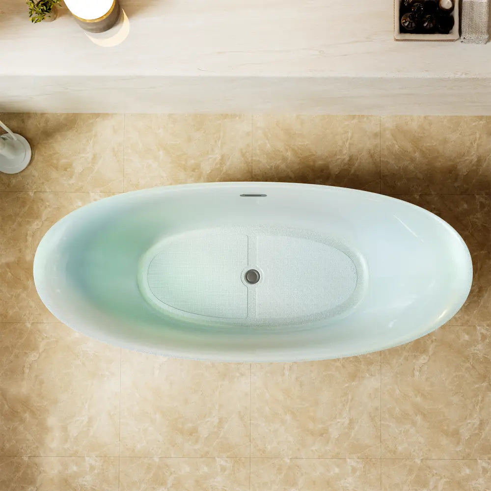 Bañera exenta de 67" con desagüe central