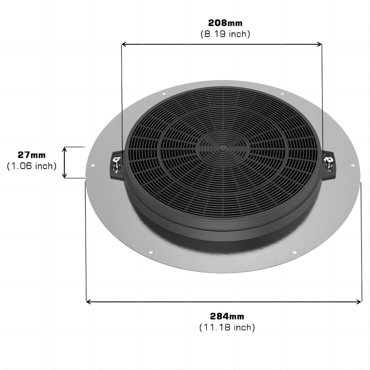 Empava Replacement Charcoal Filters for Ductless Range Hoods 30RH01 & 36RH02 (2-Pack)