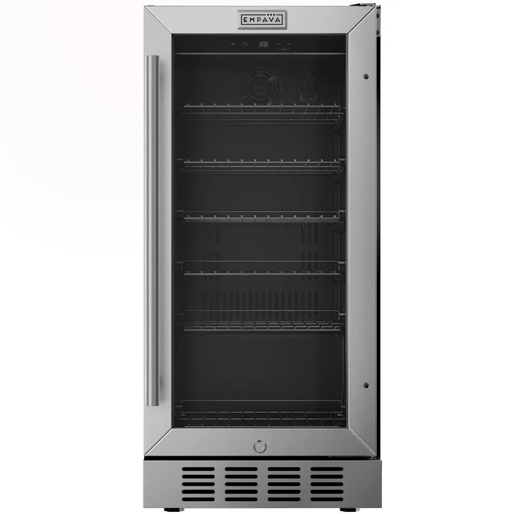 Empava 15 Inch Beverage Refrigerator with Glass Door 80 Cans
