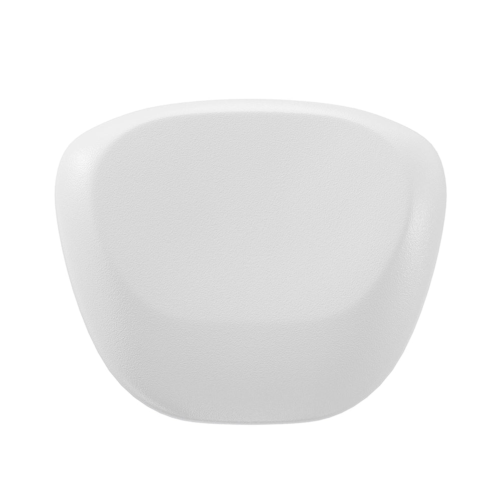 The Bathtub White Headrest For EMPV-59JT319LED Corner Tub is an ergonomically shaped cushion with a smooth surface and slightly contoured edges, designed for comfort and support. The background is plain white.