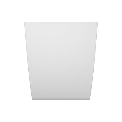A minimalist, white, wall-mounted Bathtub White Headrest for the EMPV-72JT367LED 2-Person Whirlpool Tub with a slightly curved front surface against a plain white background. The headrest has a clean, modern design with no visible buttons or logos.