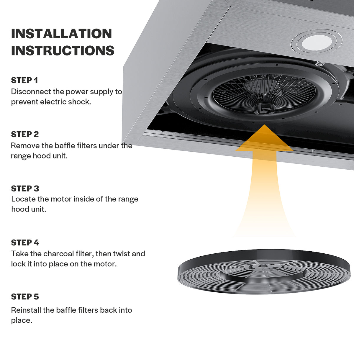 Empava Replacement Charcoal Filter for Ductless Range Hoods 30RH15F & 30RH16F