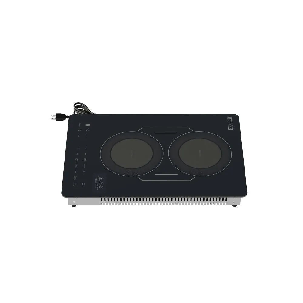 Empava 12 inch 2 burners Black Induction Cooktop with Bridge Element