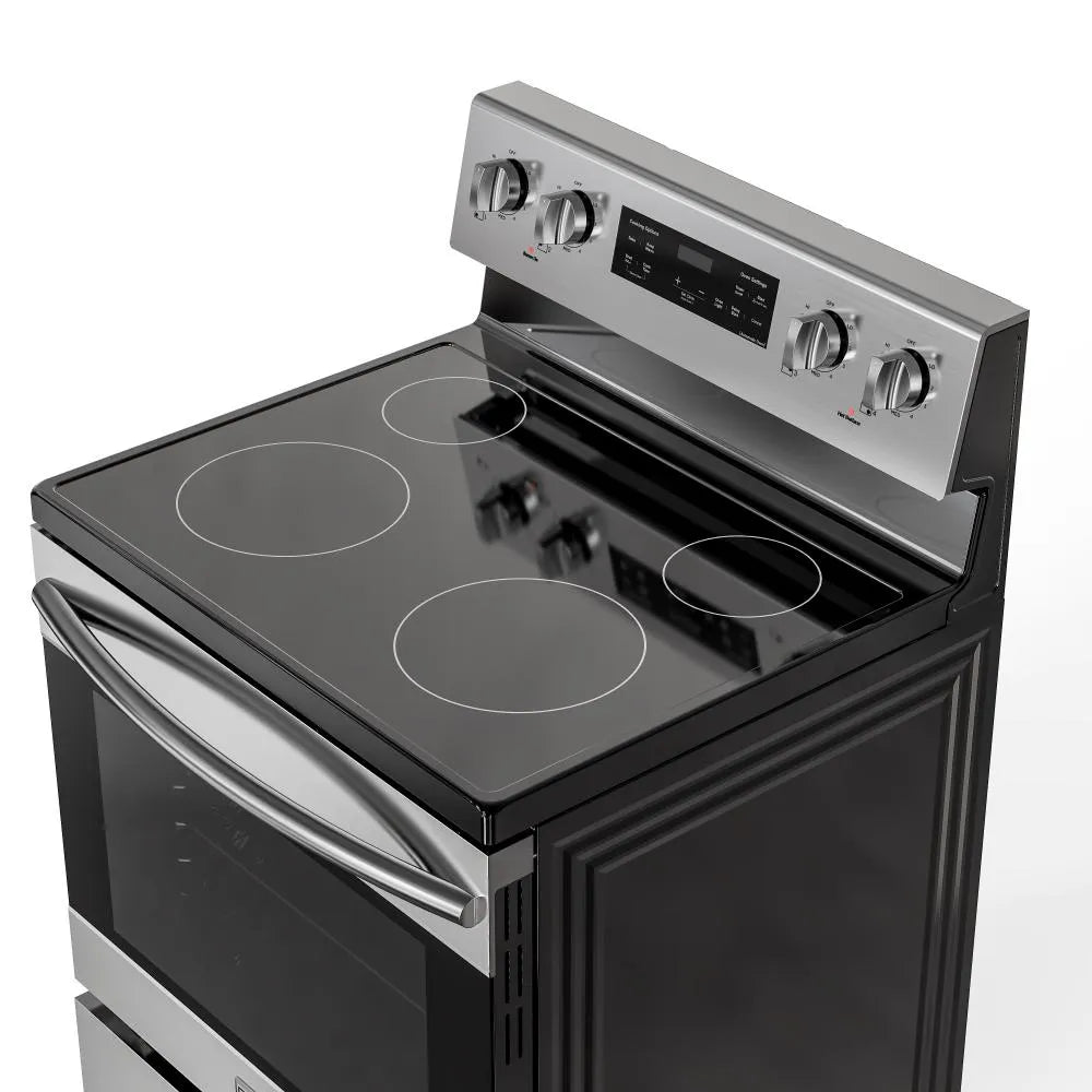 Empava 30 Inch 4 Element Radiant Electric Slide-In Range with Glass Top