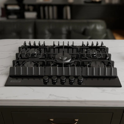 EMPV-30GC26-GX black gas stove cooktop front view