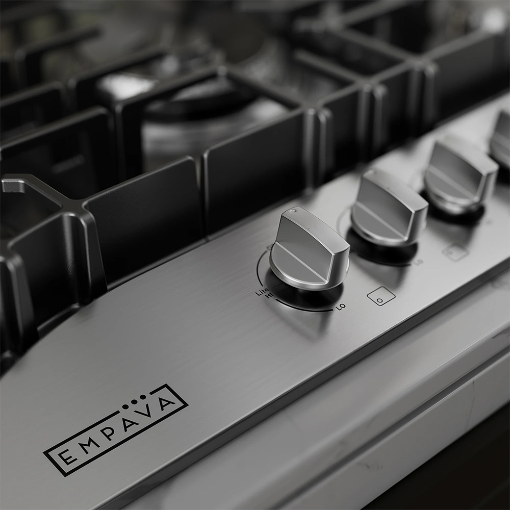 EMPV-30GC5B70C-GX stainless steel gas stove cooktop premium knobs