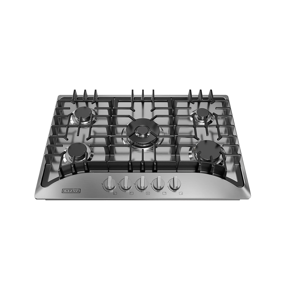 EMPV-30GC5B70C-GX stainless steel gas stove cooktop front view