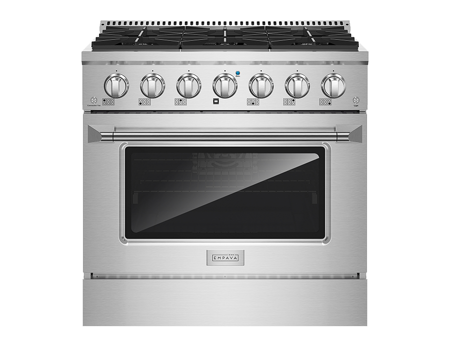 Empava 36 In. Pro-Style Slide-In Single Oven Gas Range