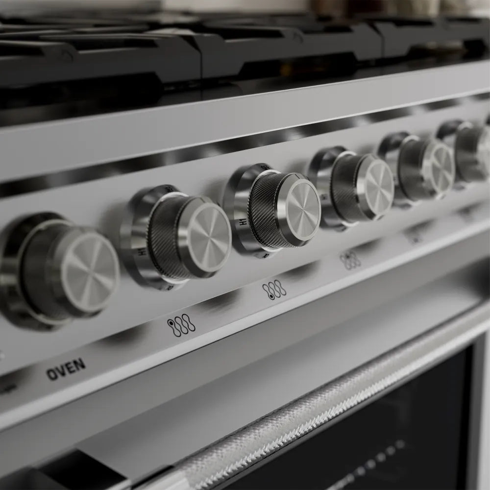 Empava 36 Inch 6 Burner Convection Oven Slide-In Gas Range