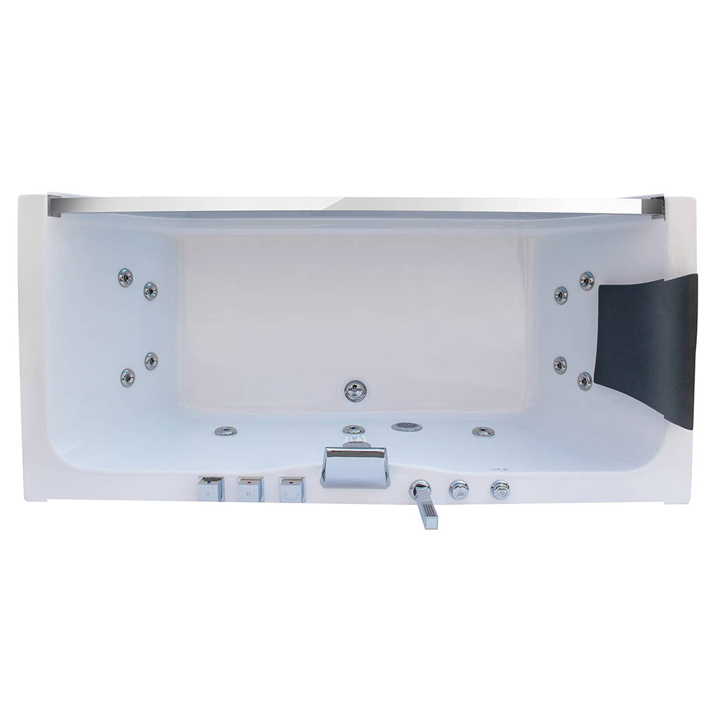 EMPV-59JT408LED-59" Alcove LED Whirlpool Bathtub with Center Drain-6