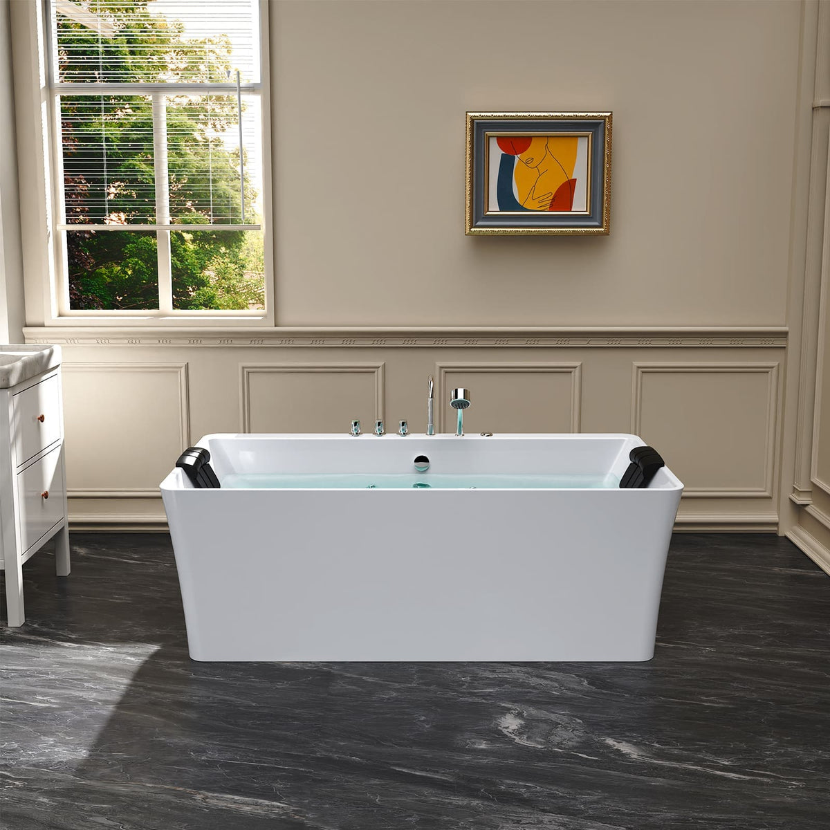 Large Rectangular Tub Rectangular Whirlpool Tubs for Modern Baths | Empava 67AIS03