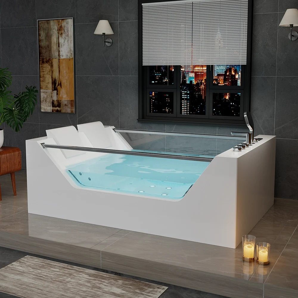 EMPV-71PRO01-71-inch-Freestanding-Combo-Massage-Whirlpool-Inline-Heater-2-Person-Bathtub-with-Dual-Glass-Design-Right-Side-View